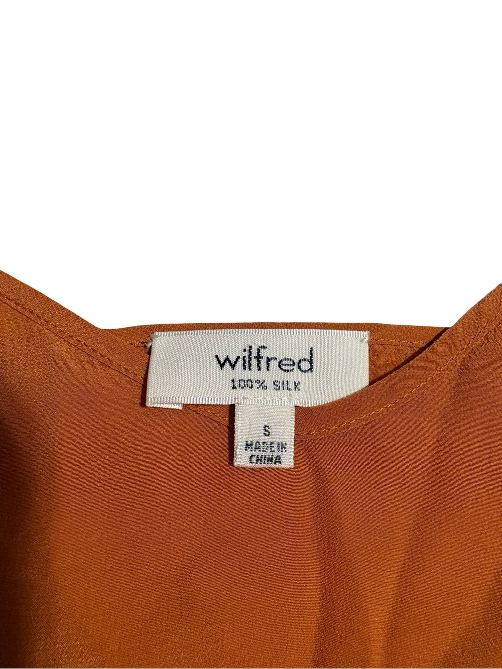 Aritzia Wilfred Everly 100% Silk Camisole Top Burnt Orange - Picture 5 of 11